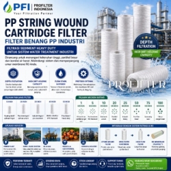PP String Wound Cartridge Filter , Filter Benang PP untuk water treatment industri  medium